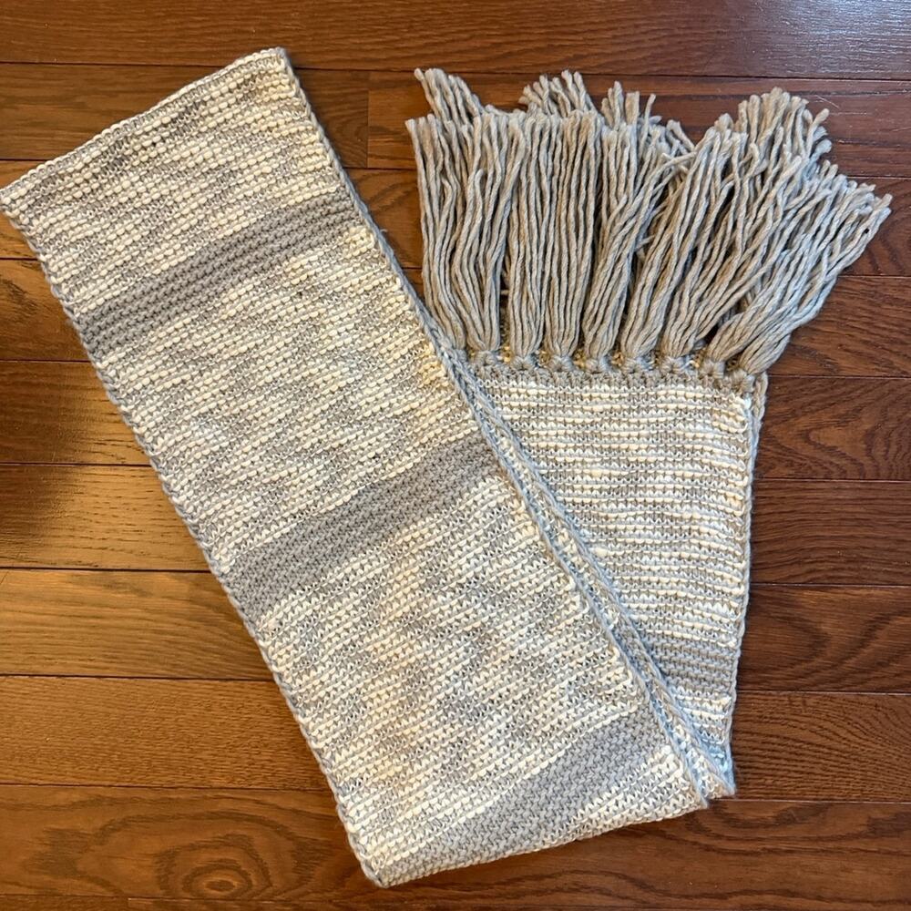 Michael Kors Textured Scarf Gray Acrylic Scarf